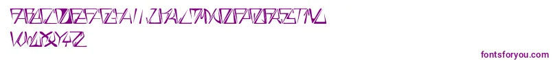 GloryThinItalic-Schriftart – Violette Schriften auf weißem Hintergrund