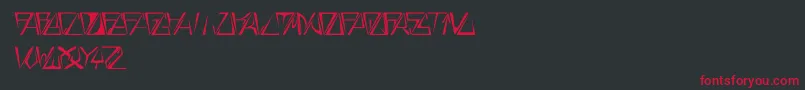 GloryThinItalic Font – Red Fonts on Black Background