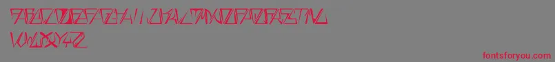 GloryThinItalic-Schriftart – Rote Schriften auf grauem Hintergrund