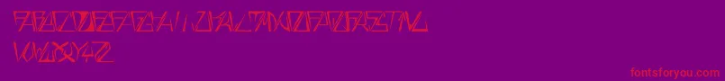 GloryThinItalic Font – Red Fonts on Purple Background