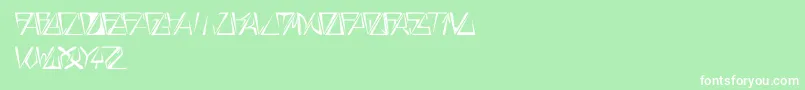 フォントGloryThinItalic – 緑の背景に白い文字