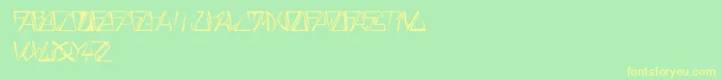 GloryThinItalic Font – Yellow Fonts on Green Background