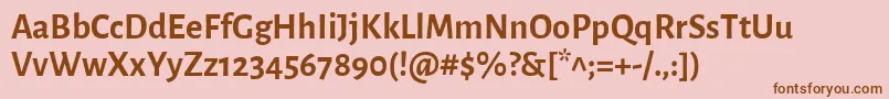 Шрифт AlegreyasansBold – коричневые шрифты на розовом фоне
