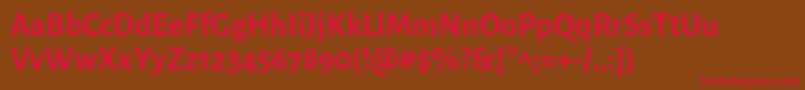 AlegreyasansBold Font – Red Fonts on Brown Background