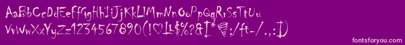 ChillerLetPlain.1.0 Font – Pink Fonts on Purple Background