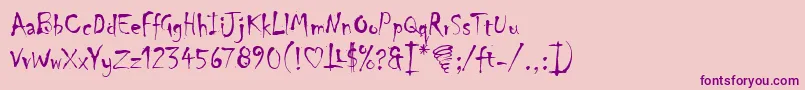 ChillerLetPlain.1.0 Font – Purple Fonts on Pink Background