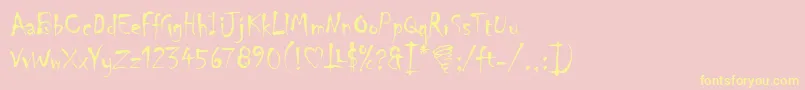 ChillerLetPlain.1.0-Schriftart – Gelbe Schriften auf rosa Hintergrund