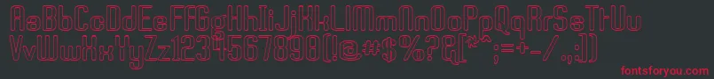BrassiereSeethru Font – Red Fonts on Black Background