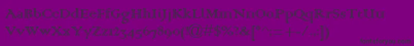 Fonte Colonna0 – fontes pretas em um fundo violeta