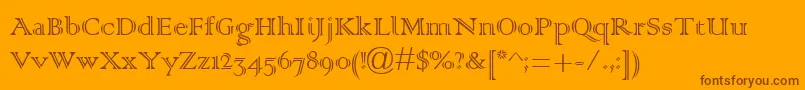 Colonna0 Font – Brown Fonts on Orange Background