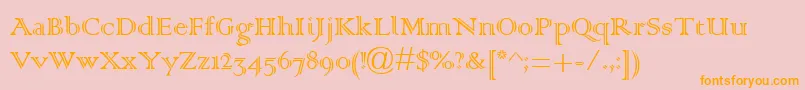 Colonna0 Font – Orange Fonts on Pink Background