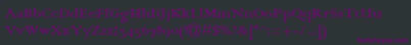 フォントColonna0 – 黒い背景に紫のフォント