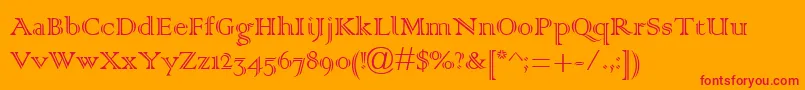 Colonna0 Font – Red Fonts on Orange Background