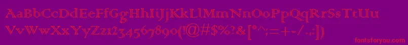 Шрифт Colonna0 – красные шрифты на фиолетовом фоне