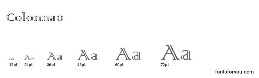 Colonna0 Font Sizes