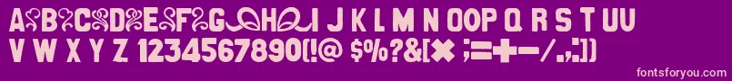 CancandbFree Font – Pink Fonts on Purple Background