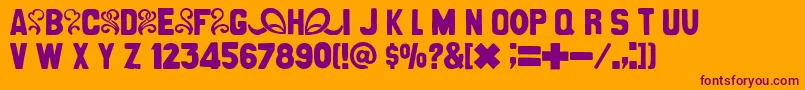 CancandbFree Font – Purple Fonts on Orange Background