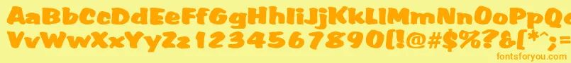 StAccent Font – Orange Fonts on Yellow Background