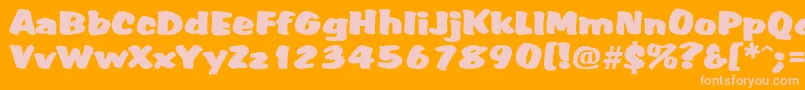 StAccent-fontti – vaaleanpunaiset fontit oranssilla taustalla
