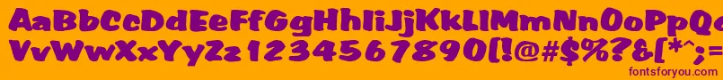 StAccent Font – Purple Fonts on Orange Background