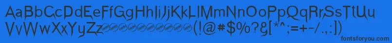 VampeticaRegular Font – Black Fonts on Blue Background