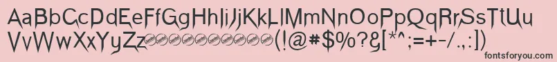 VampeticaRegular Font – Black Fonts on Pink Background