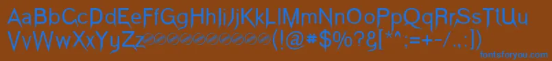 VampeticaRegular Font – Blue Fonts on Brown Background