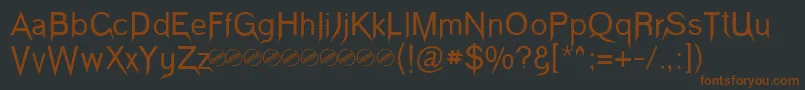 VampeticaRegular Font – Brown Fonts on Black Background