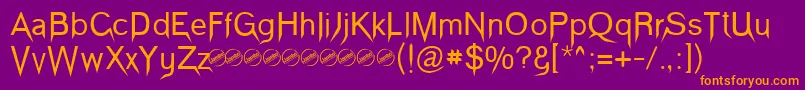 VampeticaRegular Font – Orange Fonts on Purple Background