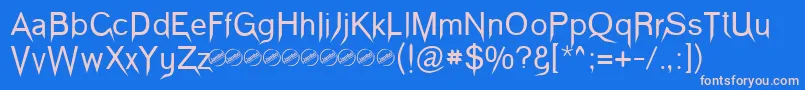 VampeticaRegular Font – Pink Fonts on Blue Background
