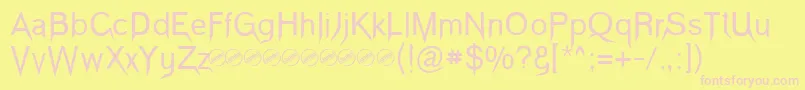 VampeticaRegular Font – Pink Fonts on Yellow Background