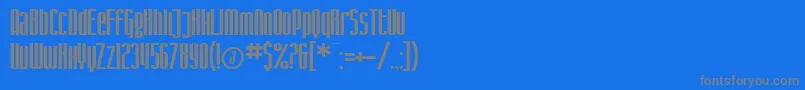 フォントSfIronGothic – 青い背景に灰色の文字