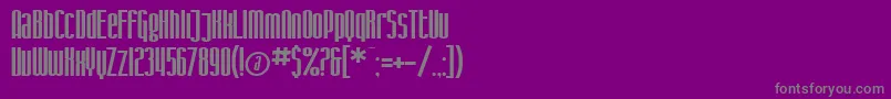 フォントSfIronGothic – 紫の背景に灰色の文字