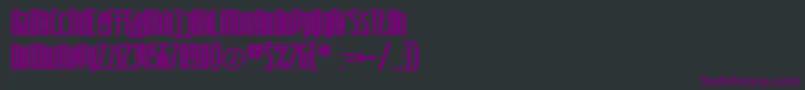 Шрифт SfIronGothic – фиолетовые шрифты на чёрном фоне