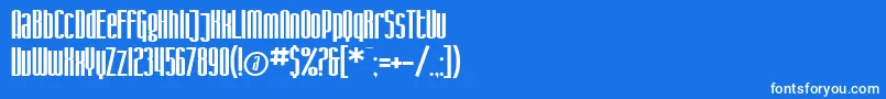 フォントSfIronGothic – 青い背景に白い文字