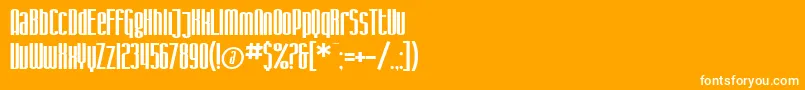 フォントSfIronGothic – オレンジの背景に白い文字