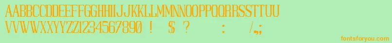 Mecca Font – Orange Fonts on Green Background