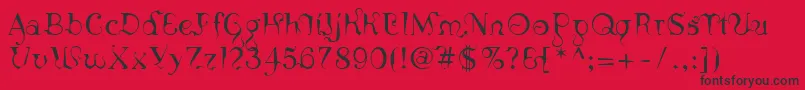 LinotypeSicula Font – Black Fonts on Red Background