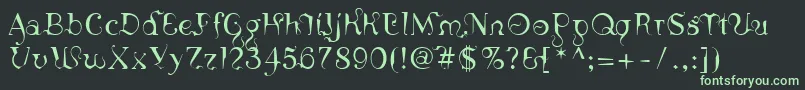 LinotypeSicula Font – Green Fonts on Black Background