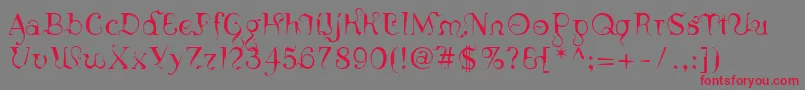 LinotypeSicula Font – Red Fonts on Gray Background