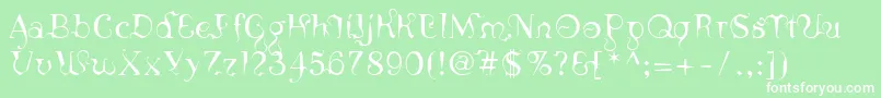 LinotypeSicula Font – White Fonts on Green Background