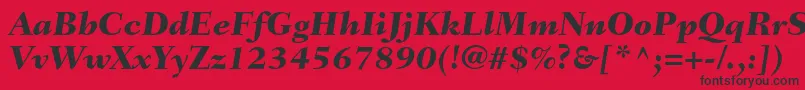 fuente FairfieldltstdHeavyitalic – Fuentes Negras Sobre Fondo Rojo