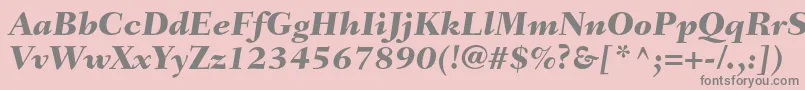 Police FairfieldltstdHeavyitalic – polices grises sur fond rose