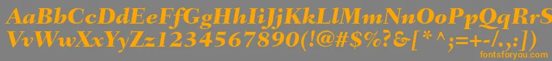Шрифт FairfieldltstdHeavyitalic – оранжевые шрифты на сером фоне