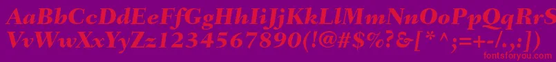 Police FairfieldltstdHeavyitalic – polices rouges sur fond violet