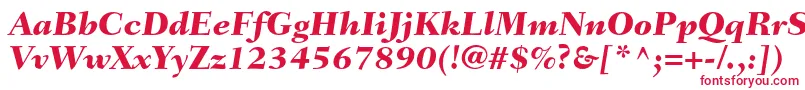 Fonte FairfieldltstdHeavyitalic – fontes vermelhas em um fundo branco