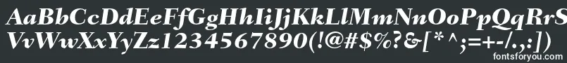 Шрифт FairfieldltstdHeavyitalic – белые шрифты на чёрном фоне