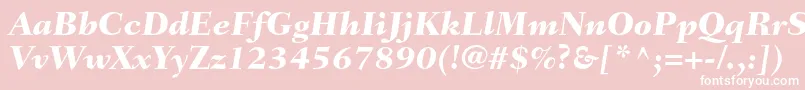 フォントFairfieldltstdHeavyitalic – ピンクの背景に白い文字