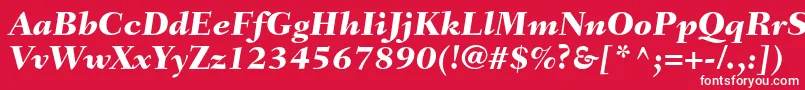 FairfieldltstdHeavyitalic Font – White Fonts on Red Background