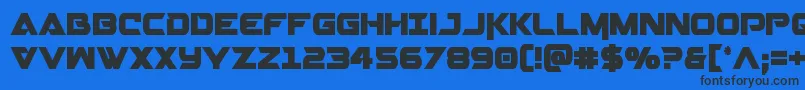 フォントGemina2cond – 黒い文字の青い背景